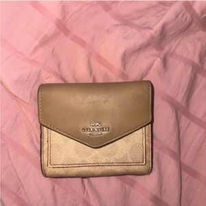 Coach Beige Leather Women's Wallet